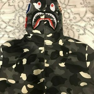 Bathing ape bape hoodie camo fluage glow in the da